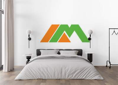 MA or AM logo and icon design Wall mural