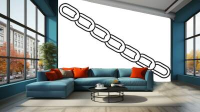 Simple line drawing of a chain vector illustration Wall mural