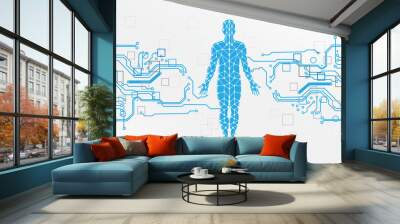 abstract background technology concept. Artificial intelligence technology. illustration vector design Wall mural