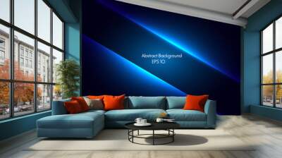 Abstract blue light  concept of future background. illustration vector design Wall mural