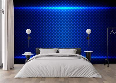 abstract blue light concept with dot pattern background.illustra Wall mural