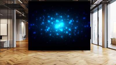 abstract vector blue glowing light background effect. Magic glow sparkling texture.illustration vector design background Wall mural