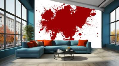 Red ink  paint splatter  Background. illustration vector design Wall mural