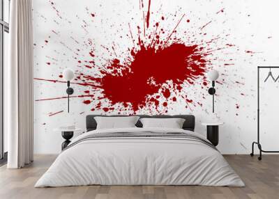 vector splatter red color background. illustration vector design Wall mural