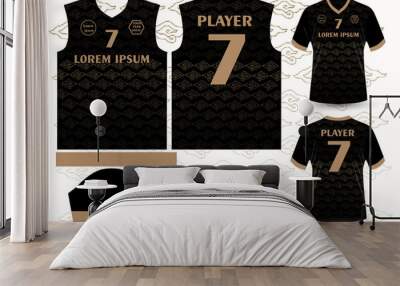  football sport jersey pattern and design with batik cloud design Wall mural