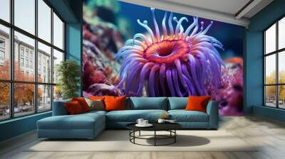 Sea anemone coral reef underwater close up
 Wall mural