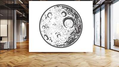 Illustration of the moon Wall mural