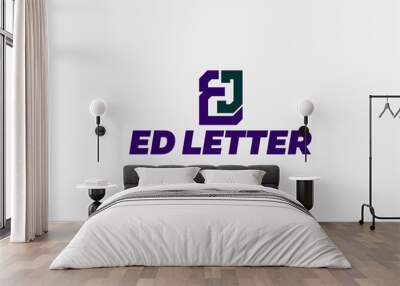 LOGO ED LETTER COMPANY NAME Wall mural