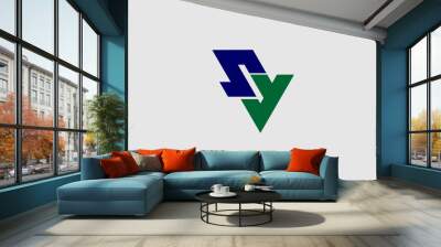 Logo sy letter company name Wall mural