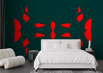 vector illustration of simple motifs for wall decoration Wall mural