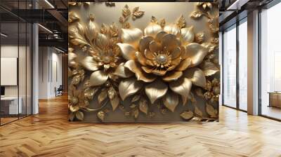 gold and silver Wall mural