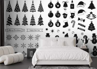 Christmas Vector Icon Set. Vector illustration. Wall mural