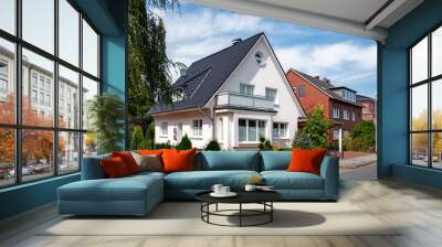 Cozy german house. Street in Germany. Wall mural