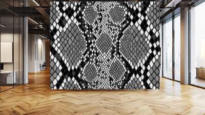 Seamless snake skin pattern. Vector exotic african animal texture. Wall mural