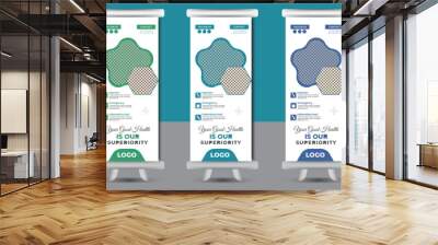 minimal vector medical roll up banner design template Wall mural