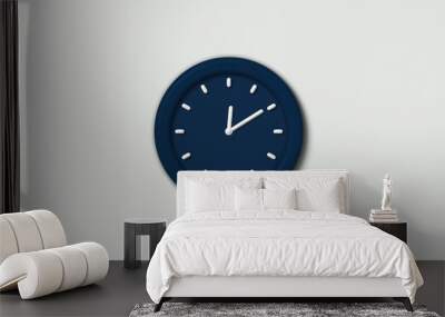 12 hours counting down 3d wall clock icon on white background Wall mural