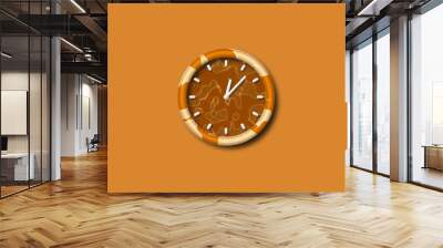 Amazing 3d wall clock,brown 3d wall clock,counting down 3d wall clock,army design clock icon Wall mural