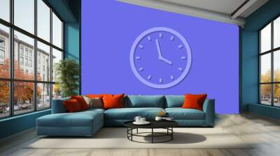 Amazing circle 12 hours counting down clock icon,Clock icon Wall mural