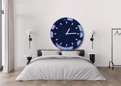 White background army design 3d wall clock,3d clock icon Wall mural