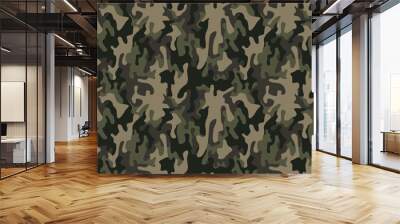 Full seamless abstract military camouflage skin pattern vector for decor and textile. Army masking design for hunting textile fabric printing and wallpaper. Design for fashion and home design. Wall mural