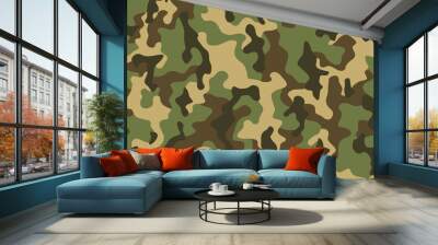 Full seamless abstract military camouflage skin pattern vector for decor and textile. Army masking design for hunting textile fabric printing and wallpaper. Design for fashion and home design. Wall mural