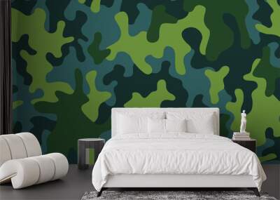 Full seamless camouflage texture skin pattern vector for military textile. Usable for Jacket Pants Shirt and Shorts. Army camo masking design for hunting fabric print and wallpaper.  Wall mural