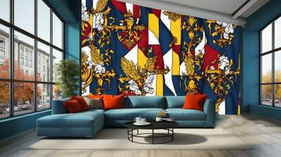 Papal States Flag background  Wall mural