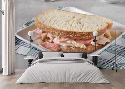 Seafood salad sandwich Wall mural