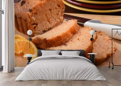 Sliced orange bread Wall mural