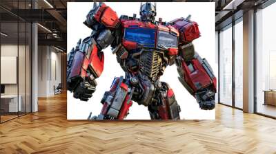 Transformer Toys isolated on transparent background Wall mural