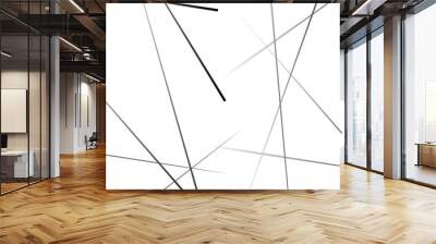 Chaotic abstract lines abstract geometric pattern background. Vector black diagonal crossed lines for modern contemporary art backdrop design template.  Wall mural