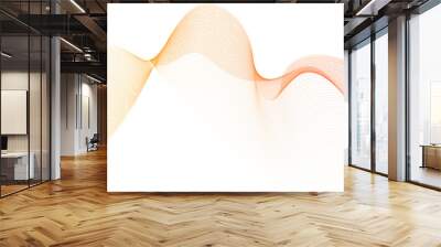 Elegant abstract smooth swoosh speed orange wave modern stream background. Vector illustration Wall mural