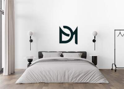 Alphabet letters monogram icon logo DM, MD. Wall mural