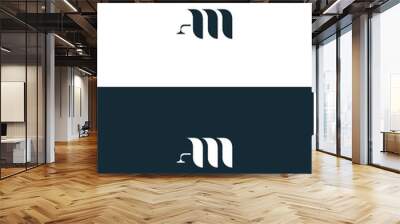 Minimal Innovative Initial MA logo and AM logo. Letter MA, AM creative elegant Monogram. Wall mural