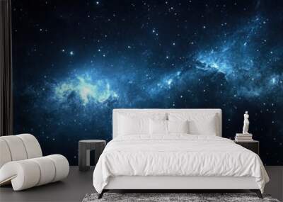 A starry night sky looks best against the backdrop of a dark cosmic space. Wall mural