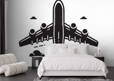 Plane icon vector illustration Wall mural