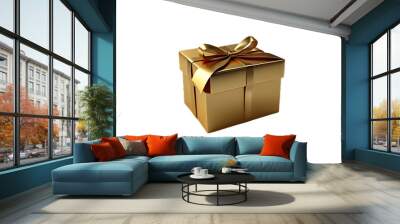 gift box isolated on white Wall mural