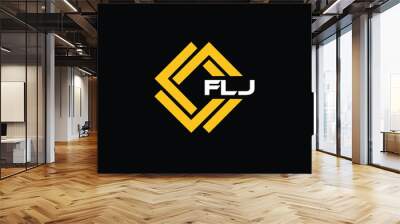 FLJ letter design for logo and icon.FLJ typography for technology, business and real estate brand.FLJ monogram logo. Wall mural