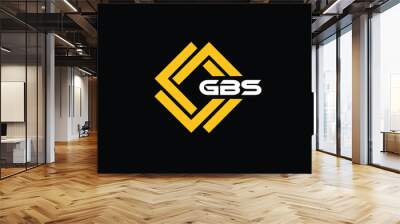 GBS letter design for logo and icon.GBS typography for technology, business and real estate brand.GBS monogram logo. Wall mural