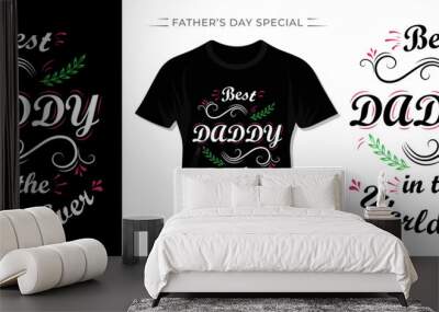 Father's day special, thanks giving typography t shirt design with selfmade colorful elements. Wall mural