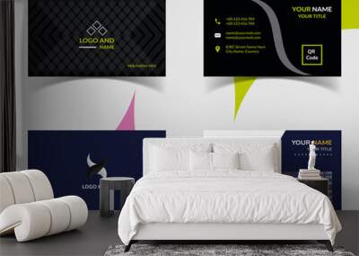 Modern Creative and Simple Corporate Business Card Template Design. Wall mural