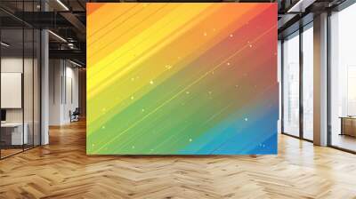 Rainbow color background, rainbow gradient color background presentation design Wall mural