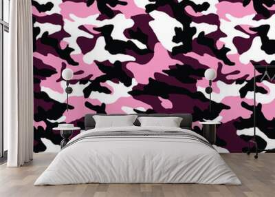 Abstract grunge camouflage, seamless texture, military camouflag Wall mural