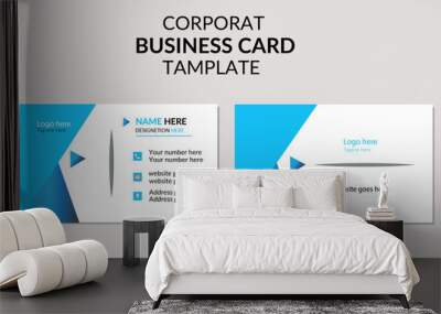 Modern business card creative and clean style vector design template. Wall mural