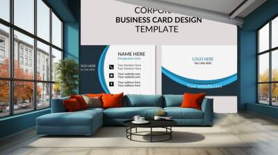 Modern business card template, creative clean style, illustration design  minimalist layout corporate Wall mural