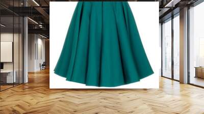 Green skirt isolated on white Wall mural