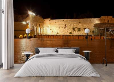 The western wall at night Wall mural