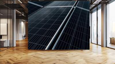 Detail of a photovoltaic system, for sustainable energy and against climate change Wall mural