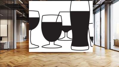 VERRES ASSORTIS.eps Wall mural