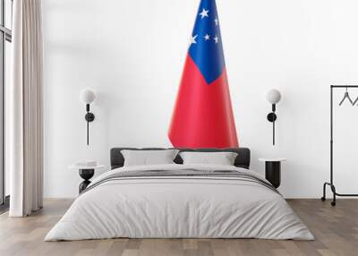 3d render of flag on pole for Samoa countries summit and political meeting. Wall mural